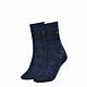 Tommy Hilfiger Women Lurex Rib Sock 2P Navy/Blue