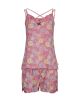 Charlie Choe Dames Open Short Pyjama Rouge Pink