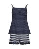 Charlie Choe Dames Open Short Pyjama Navy Stripe