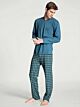Calida Relax Imprint  Pyjama l/s Blue Lake