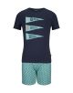 Charlie Choe Boys Short Pyjama s!s Navy-Aqua