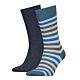 Tommy Hilfiger Men Duo Stripe Sock  2P Coast Blue