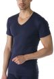 Mey Casual Cotton V-Neck Shirt Yacht Blue