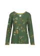 Pip Studio Trice Kawai Flower Top l/s Dark Green