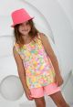 Massana Girls Open Short Pyjama Fluo Rose