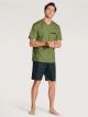 Calida Relax Imprint Short Pyjama s/s Olive Oil