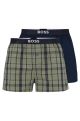 Hugo Boss Woven Boxer Shorts 2P Open Green