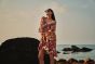 Rosa Faia Beach Vintage Art Tuniek
