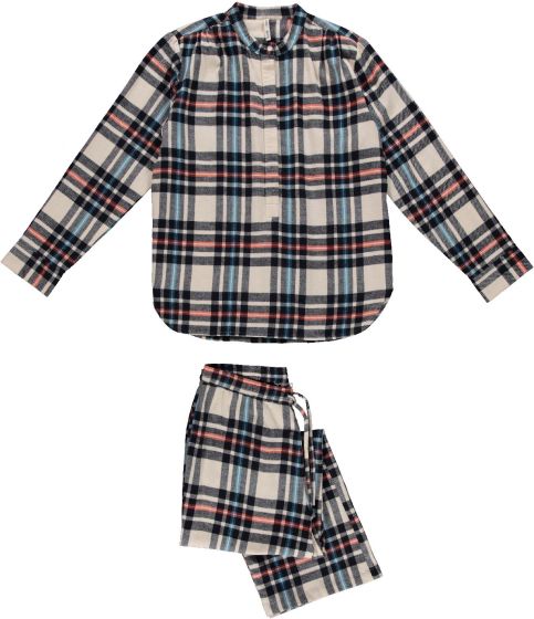 Dorélit G Pyjama l/s Check Navy