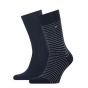 Tommy Hilfiger Men Small Stripe Sock 2P Navy/White