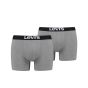 Levi's Men Solid Basic Boxer 2 Pack Grijs