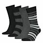 Tommy Hilfiger Stripe Men Sock 4P Zwart